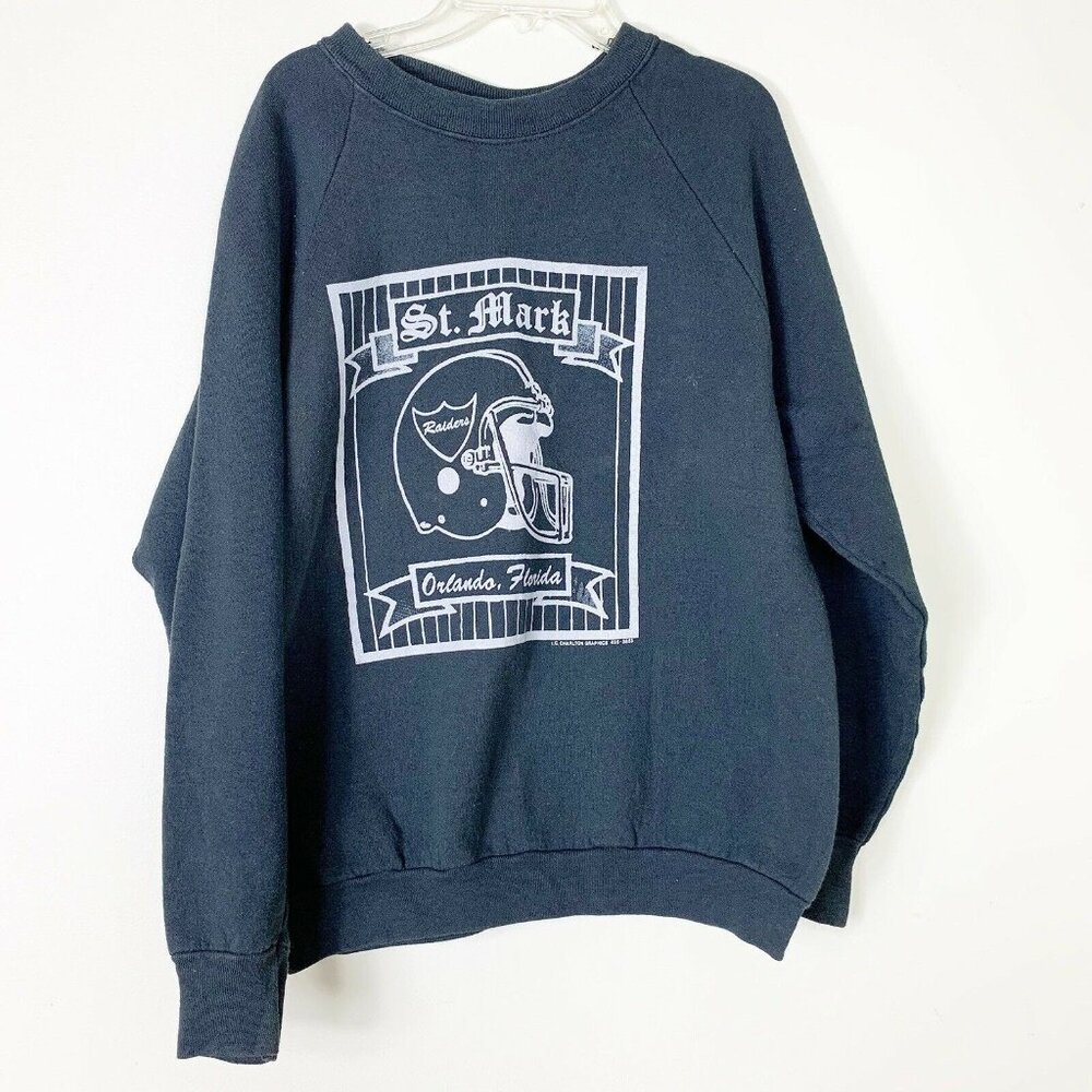 Orlando Football ST Mark Raiders Graphic Sweatshirt Vintage 80s Made In USA